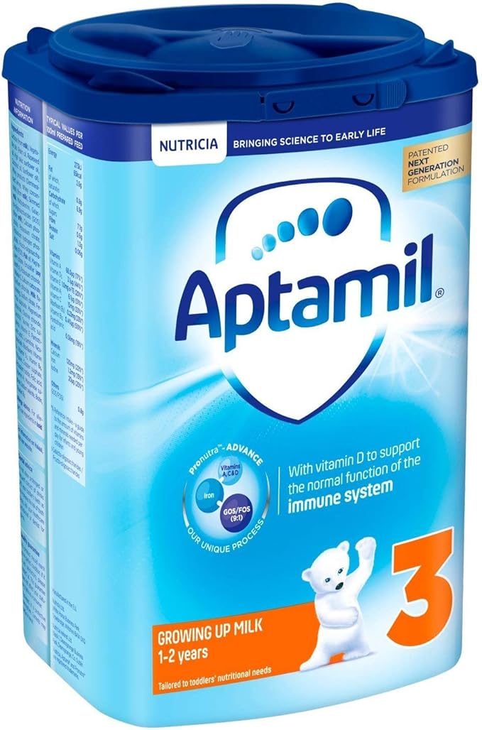 Aptamil 3 Toddler Baby Milk Powder Formula 1-2 Years 800g (Pack of 6)