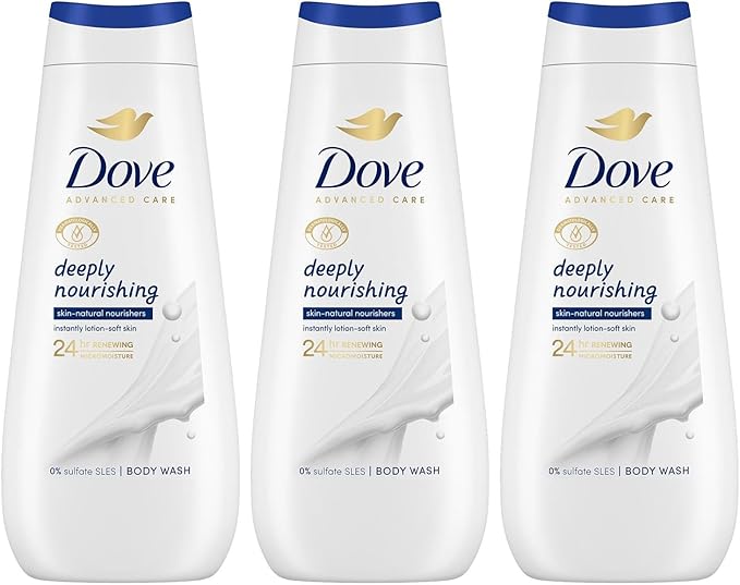 Dove Advanced Care Sulphate Free Body Wash, 400ml Pack of 3