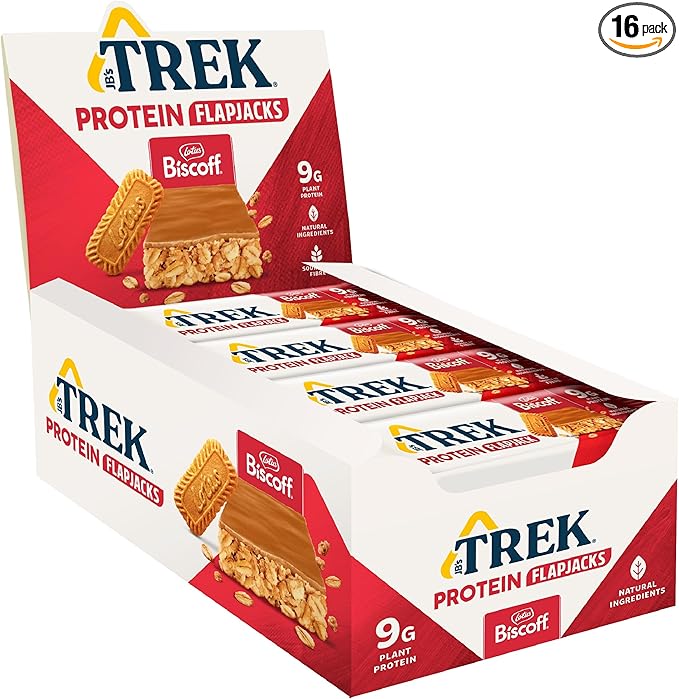 JB's TREK Protein Flapjack - Biscoff - 16 x 50g