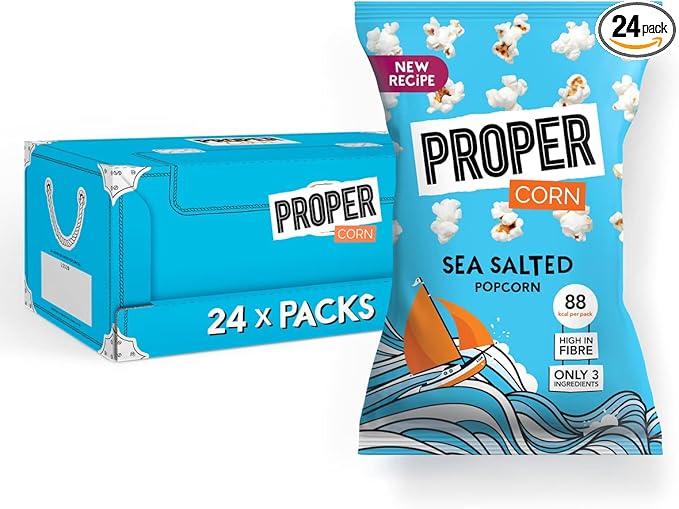PROPER Lightly Sea Salted Popcorn, 24 x 20g