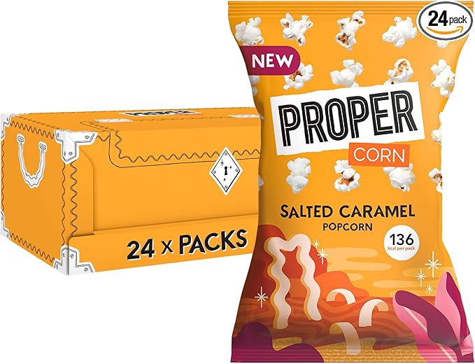 PROPER Salted Caramel Popcorn, 24 x 28g