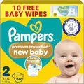 Pampers Premium Protection New Baby Size 2, 240 Nappies, 4kg-8kg