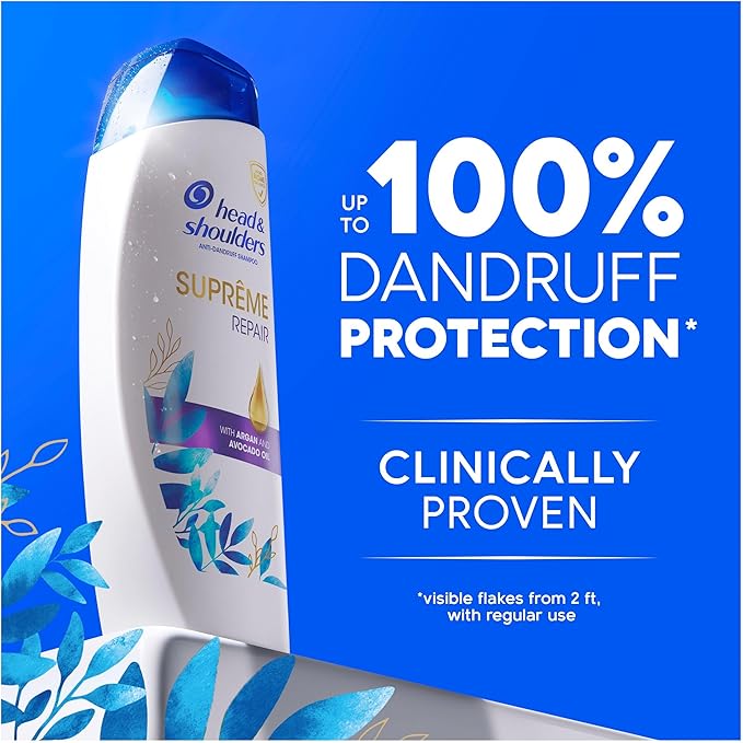 Head & Shoulders Argan Oil Shampoo 6 x 400 ml, Six Pack