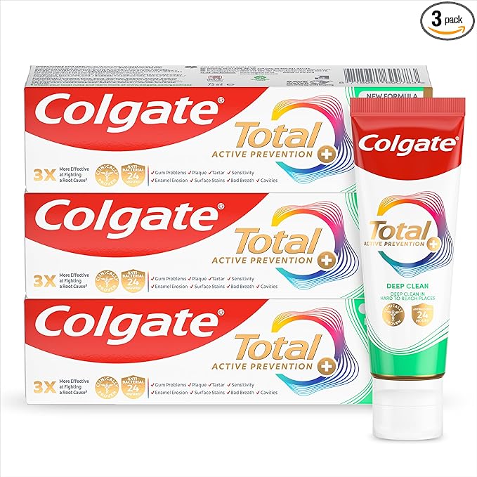 Colgate Total Advanced Deep Clean Toothpaste 75ml x 3