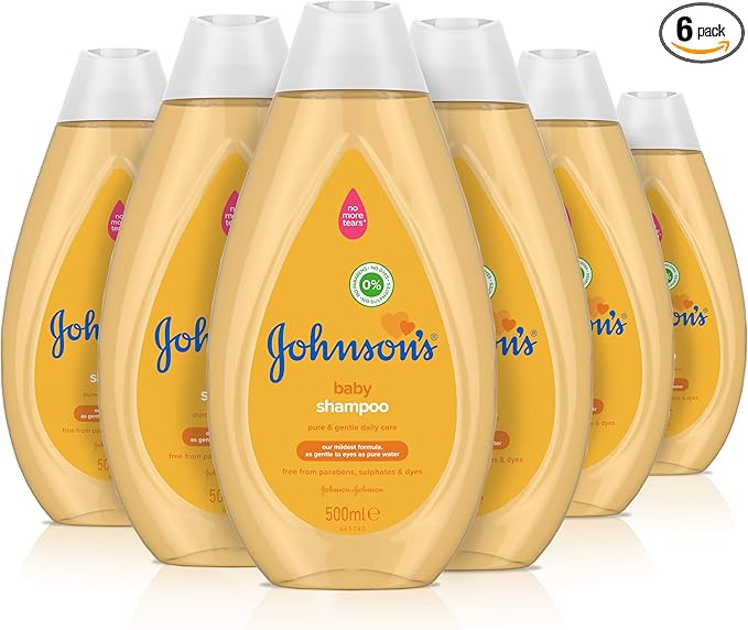 Johnson's Baby Shampoo 500ml Gentle Hair Cleanse 6 Pack