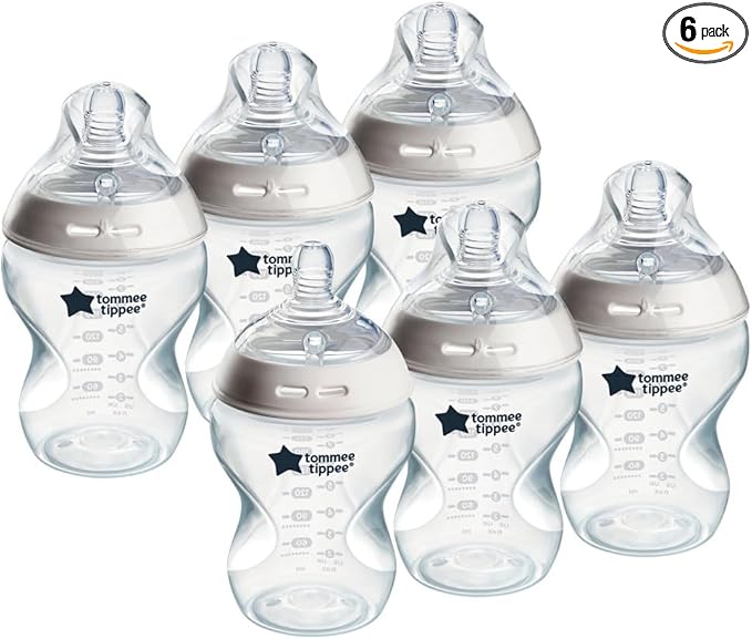 Tommee Tippee Natural Start Baby Bottles for 0m+, Pack of 6