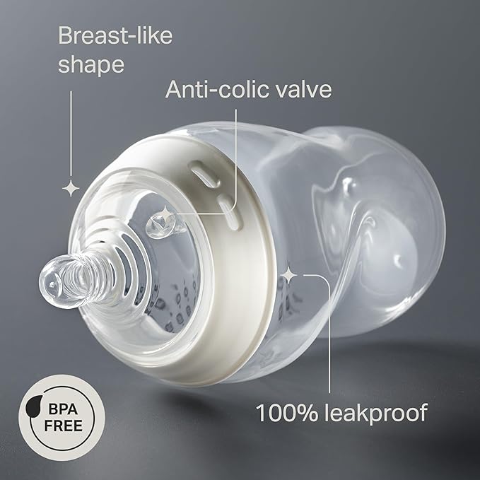 Tommee Tippee Natural Start Baby Bottles for 0m+, Pack of 6